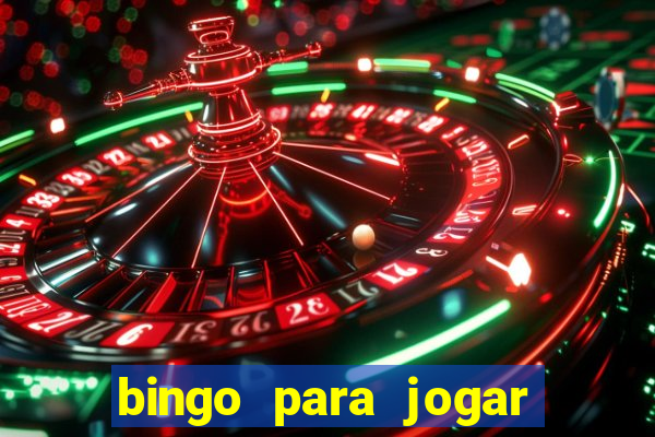 bingo para jogar com os amigos