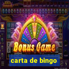 carta de bingo