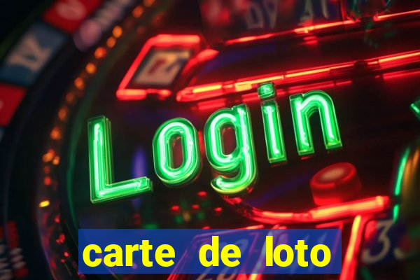 carte de loto bingo a imprimer gratuit