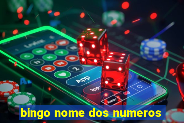 bingo nome dos numeros