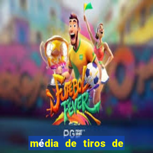 média de tiros de meta por jogo