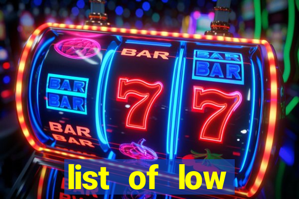 list of low volatility slot machines