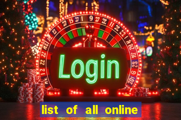 list of all online bingo sites