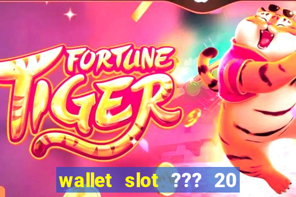 wallet slot ??? 20 ??? 100