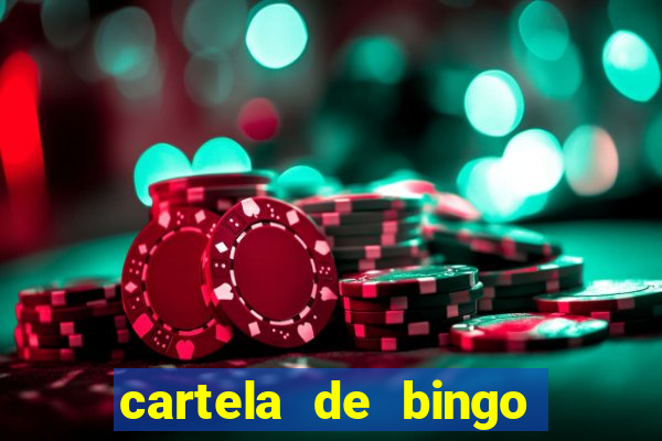 cartela de bingo da sorte