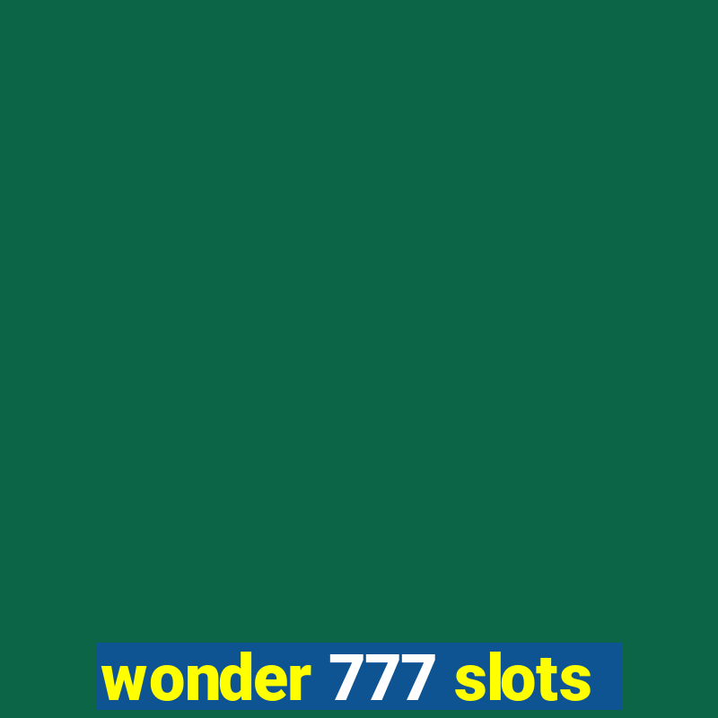 wonder 777 slots