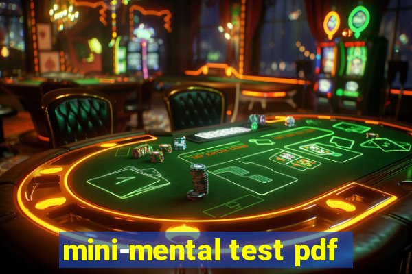 mini-mental test pdf