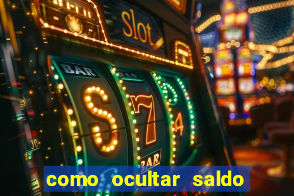 como ocultar saldo na betfair