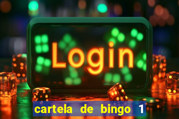 cartela de bingo 1 a 50