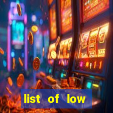 list of low variance slot machines