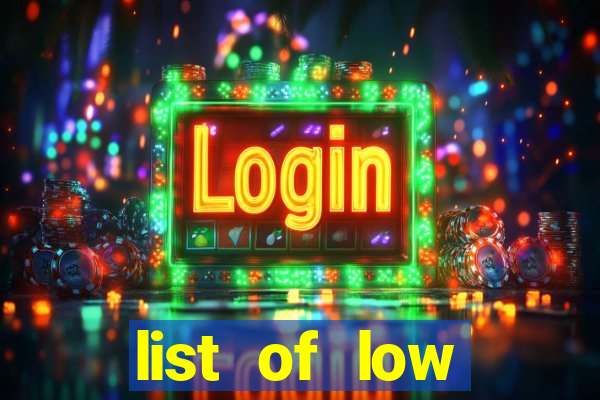 list of low variance slot machines