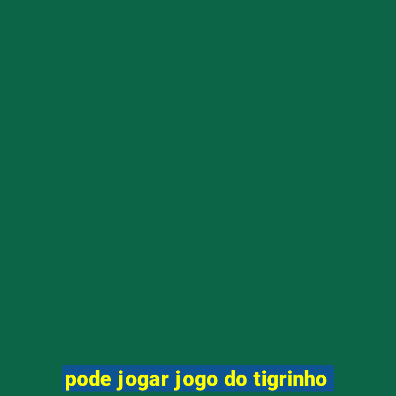 pode jogar jogo do tigrinho