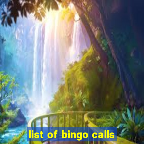 list of bingo calls