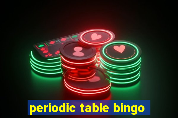 periodic table bingo