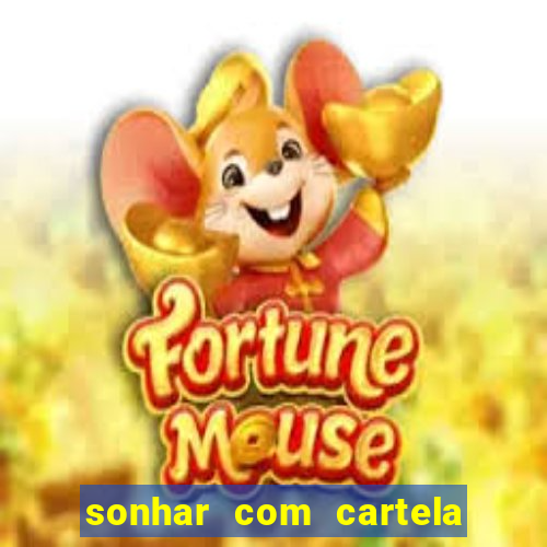 sonhar com cartela de bingo